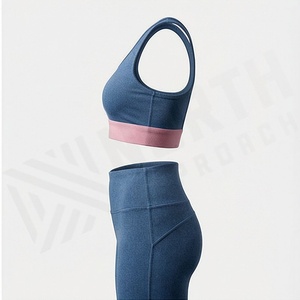 Conjunto de Yoga sin Costuras de Secado Rápido para Mujer, Sujetador Deportivo Reversible, Leggings Transpirables, Ropa Deportiva, Color Personalizado - Product Image 3