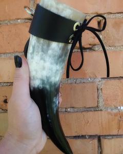 Medieval Leather Bound <b>Drinking</b> <b>Horn</b> - Product Image 4