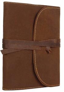 Handmade chính hãng cổ điển A5 da Tạp Chí máy tính xách tay Nhật ký bơm lại Sketchbook với lót/Unlined bông giấy - Product Image 2