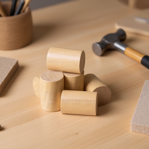 ILAN Set di 6 Cilindri in Legno 20x30 mm Blocchi di Legno per Artigianato - Product Image 2