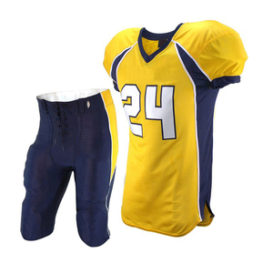 Ensemble d'uniformes de football personnalisés pour équipe, maillot et pantalon de football américain durables - Product Image 3
