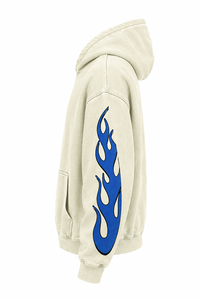 Sweat-shirt à capuche unisexe surdimensionné en molleton 450g, personnalisé, écoresponsable, imprimé sérigraphié, coupe-vent, avec poches, style streetwear, pour l'hiver - Product Image 3