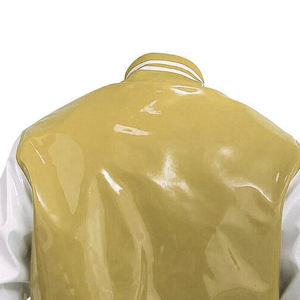 Veste universitaire en cuir PVC de qualité supérieure pour homme avec col montant et logo frontal - Veste bomber de baseball de luxe, streetwear tendance - Product Image 5