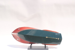 เรือใบจำลอง RIVA ARISTON (สีน้ำเงินเข้ม) ทำมือจากไม้ งานสั่งทำพิเศษ ตั้งโชว์ได้ ตกแต่งธีมมหาสมุทร ของสะสมและงานศิลปะ - Product Image 6