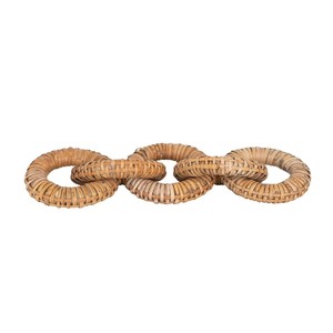 Escultura india de madera Lametierartz, madera de mango natural pulida, decoración con motivos de amor, eslabones decorativos cuadrados y redondos, cadena decorativa tipo pino - Product Image 5