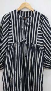 ชุดเดรสผ้าฝ้ายลายทาง: ลายพิมพ์บล็อก ความยาวมิดิหรือมินิ - Product Image 2