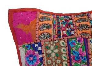 Nouvel arrivage de housse de coussin patchwork sari assortie taie d'oreiller patchwork brodé pour la décoration intérieure - Product Image 6