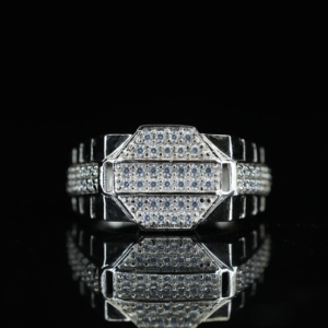 Luxury 925 Sterling Silver Hip Hop Exquisite Moissanite Diamond <b>Ring</b> Iced White D VVS1 Brilliant Cut <b>for</b> <b>Men</b> - Product Image 1