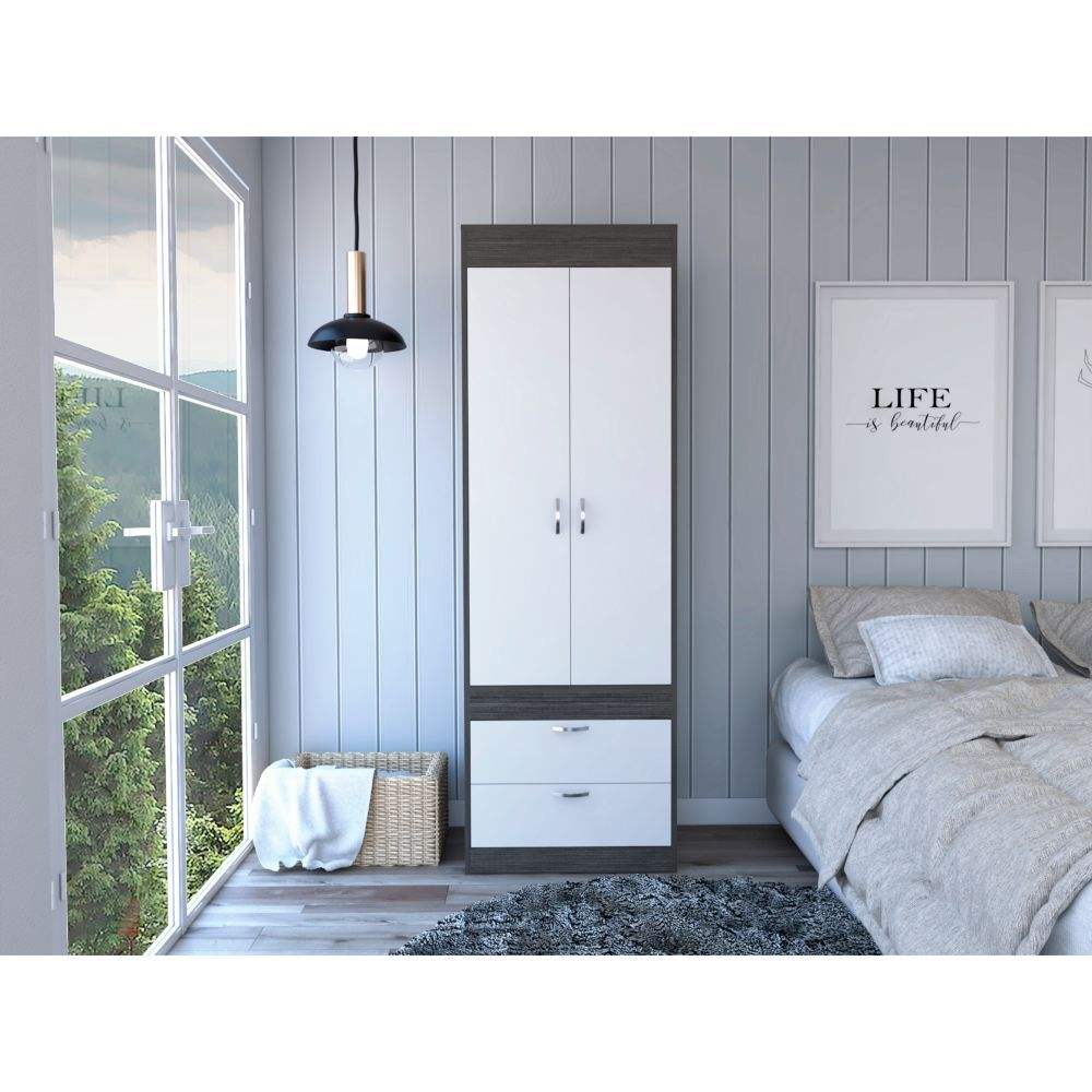 Smokey Oak / White Color