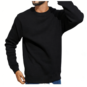 Sweat-shirt de sport uni à coupe classique pour homme, couleur basique, tricoté, décontracté, automne - Product Image 3