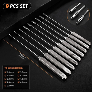 ชุดขยายหลอดเลือดขนาดเล็ก Garrett Vascular Dilator Microvascular จำนวน 9 ชิ้น ชุดอุปกรณ์ผ่าตัดแบบใช้มือ ได้รับการรับรองมาตรฐาน ISO13485 โดย Mahfooz Instruments - Product Image 6