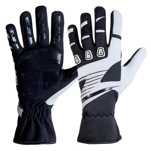 Nouveaux gants de course tendance à doigts entiers unisexes en PU, paume antidérapante, utilisation extérieure, fermeture à cordon, design à panneaux - Product Image 1