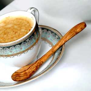 Handcrafted Olive Wood Coffee Scoop | <b>Small</b> Tea & Sugar <b>Spoon</b> | Natural Wooden Espresso <b>Spoon</b> - Product Image 2