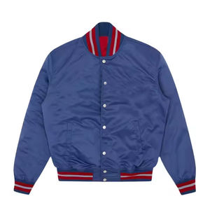 Veste de haute qualité personnalisée, veste varsity en satin double face, logo brodé, veste en satin respirant de haute qualité pour hommes - Product Image 1