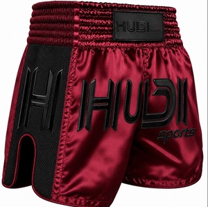 Shorts de Muay Thai personnalisés avec logo pour l'entraînement et la compétition MMA, vêtements d'arts martiaux haute performance - Product Image 3