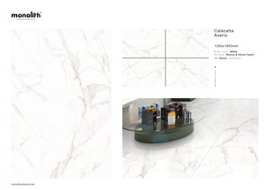 Losas de Porcelana de Gran Formato con Aspecto de Mármol, Resistentes al Ácido, para Pisos y Paredes Interiores de Pasillos, 120x180cm, Acabado Brillante (HD) - Product Image 2