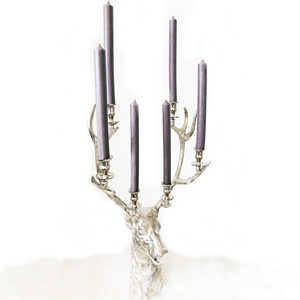 Porte-bougie et lanterne en verre de qualité supérieure pour la décoration de Noël, design tête de cerf, pots à bougies faits à la main - Product Image 3