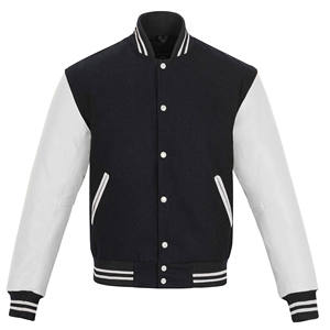Custom 2024 Men's Winter Varsity <b>Jacket</b> Eco-Friendly 100% Wool Knitted Breathable Quick Dry Plus Size Vintage Style Single - Product Image 2