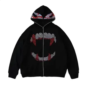 Sweat-shirt à capuche oversize pour femme, respirant, tissé, avec logo personnalisé sur le devant, style streetwear, de haute qualité, pour l'hiver - Product Image 5