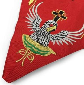 Ensemble tablier, manchettes et collier de 18e degré de la Rose Croix Maçonnique, broderie machine, haute qualité, Loge Bleue - Product Image 5