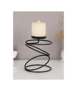 Bougeoir en fer de qualité supérieure de fabrication artistique avec bras incurvés et finition classique pour une élégance intemporelle - Product Image 4