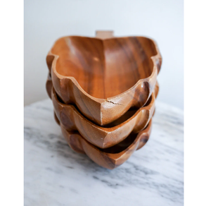Manufacture Leaf Shape Wood Bowl Customised Hot Sale Party & Wedding <b>Table</b> Decor & Food Serving Wood Bowl - Product Image 5