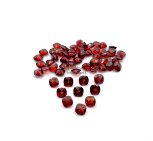 Natural <b>Garnet</b> Cushion Cut Faceted Loose Gemstone 3mm Calibrated <b>Garnet</b> Stone For Jewelry Making Wholesale Price Bulk Supplies - Product Image 1