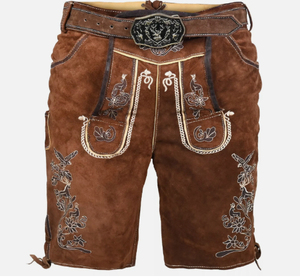 High Quality Custom Logo Design Bavarian 100% Cotton Eco-Friendly Breathable Elastic Waist Men High Street Style German <b>Shorts</b> - Product Image 1
