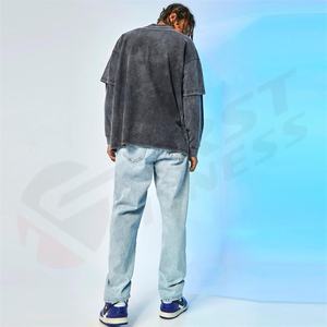 T-shirt décontracté personnalisé pour homme, 100 % coton, manches courtes, imprimé par sublimation numérique, style vintage, tissu tricoté teint en pièce - Product Image 4