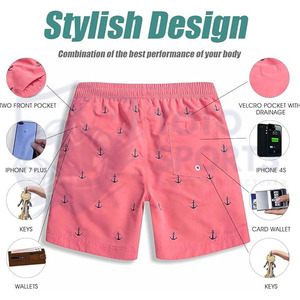 กางเกงขาสั้นผู้ชายสำหรับฤดูร้อน ดีไซน์ใหม่ ผ้าเนื้อนุ่ม ระบายอากาศได้ดี เอวยางยืด น้ำหนักเบา เหมาะสำหรับวิ่ง ผลิตตามสั่งจากซัพพลายเออร์ชั้นนำ - Product Image 2