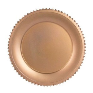 Plato de cobre metálico hecho a mano para restaurante, hotel, catering, banquete de boda, decoración de mesa de comedor, base para plato de servir. - Product Image 6