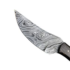 Couteau tactique de chasse et de camping artisanal à lame en damas avec manche en bois - Product Image 6