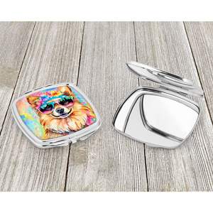 Pommeranian Hippie Dawg Compact Pliant Miroir De Maquillage Portable Décoratif Voyage Cadeau pour Femmes et Filles - Product Image 3
