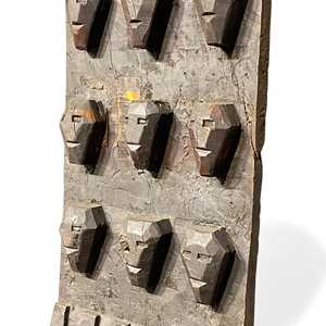 Panel de Pared de Madera Tribal Naga de la India, Tallado a Mano, Decoración Arquitectónica, Estilo Rústico Antiguo, para Interiores de Hotel, Combinable, 1 Contenedor - Product Image 4