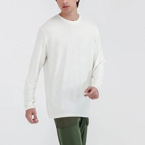 T-shirt à manches longues pour homme en coton doux, col rond, respirant, décontracté, streetwear, mode, haut de gamme - Product Image 4