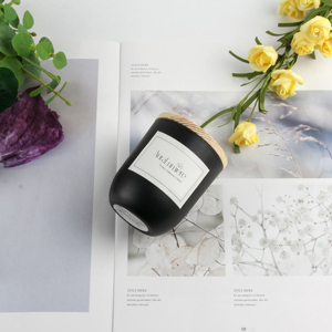 Handmade Luxury Soy Wax Candle Frosted White Black Woody Aromatherapy Scent Glass Jar 100% Natural Eco-Friendly Chinese New Year - Product Image 3