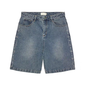 High Quality 100% Cotton Mid Elastic Waist Solid Casual Quick Dry Breathable Workout Fitness Running Shorts for <b>Men</b> Warranty - Product Image 2