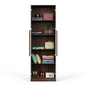 ตู้เสื้อผ้าไม้เอ็นจิเนียร์ด์ 2 บาน ยี่ห้อ Maltein พร้อมชั้นวางของสำหรับจัดเก็บเสื้อผ้า เหมาะสำหรับใช้ในห้องนอนที่บ้าน - Product Image 1