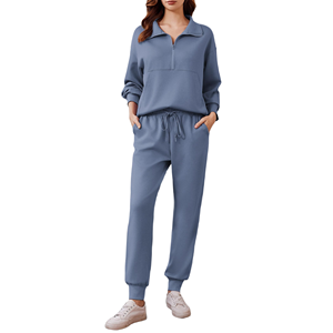Ensemble Athleisure 2 pièces pour femmes, haut de course aéré et pantalon à taille élastique, vêtements de sport d'extérieur, vêtements de sport élégants pour femmes - Product Image 1