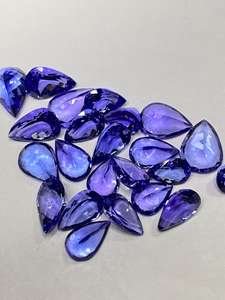 แทนซาไนต์ธรรมชาติทรงลูกแพร์ หินสีน้ำเงินเจียระไน ขนาด 6x4 มม. 7x5 มม. 6x8 มม. สำหรับทำเครื่องประดับ - Product Image 5