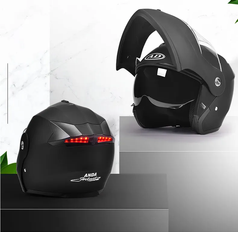 Décalcomanies de casque de moto personnalisées de haute qualité, casque rabattable Abs intégral, casque de course de moto approuvé Dot