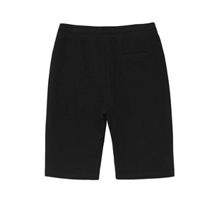 Shorts pour hommes noirs respirants en tissu décontracté d'été, coupe Bermuda, avec cordon de serrage, taille mi-haute, taille personnalisée - Product Image 3