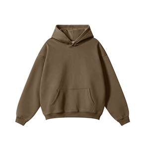 Sudadera con Capucha Personalizada con Logotipo Bordado, 100% Algodón, Gruesa y Pesada, Sudadera Extra Grande, Sudadera Lisa para Hombre, Sudadera Urbana para Hombre - Product Image 2