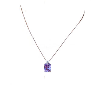 Collar con Colgante de Moissanita Corte Corazón de la Mejor Calidad, Plata 925 con Baño de Rodio, Cadena de Caja, Joyería Romántica para Mujer, Regalo - Product Image 1