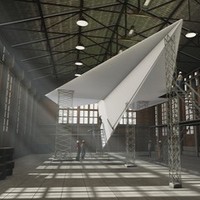 Hangar d'avion préfabriqué en structure métallique durable pour aéroport et parc aérospatial