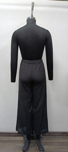<b>Black</b> <b>Linen</b> <b>Wide</b> <b>Leg</b> <b>Trousers</b> Women Casual Loose Fit Pants Elastic Waist Summer Wear - Product Image 2