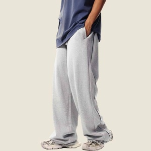 Fabricant de pantalons de survêtement personnalisés 100 % coton pour hommes, pantalons de jogging amples en molleton bouclette, pantalons de survêtement vierges - Product Image 4