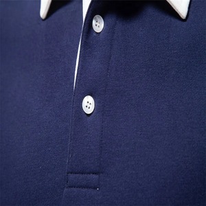 เสื้อโปโลแขนสั้นผู้ชาย สีพื้น ผ้าถัก โพลีเอสเตอร์ 100% ดีไซน์กระดุมลำลอง ป้องกันรอยยับ ทรงปกติ เหมาะสำหรับเล่นกอล์ฟ - Product Image 3