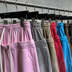 Nouveauté été : Short décontracté pour homme, taille élastique avec cordon de serrage, grande taille, coupe ample, style sport, effet délavé - Product Image 3