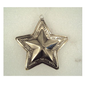 Adornos colgantes de estrella metálica de color azul para decoración navideña del hogar. - Product Image 5